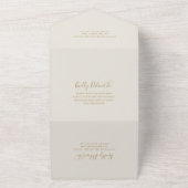 Ivory Line Art Floral All In One Einladung (Außenbereich)