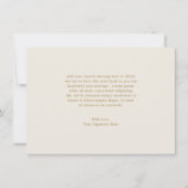 Ivory Line Art Floral Dankeskarte (Rückseite)