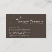 Ivory Linen Colour Collar Knochen Tattoo Visitenkarte (Rückseite)