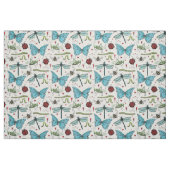 Ivory Linen Liebe Bug Insect Illustration Muster Stoff (Fat Quarter (45,7 x 55,9 cm))
