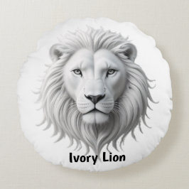 Ivory Lion Rundes Kissen