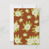 Ivory Magnolia Blume Rusty Wedding Dankeschön Kart Dankeskarte (Rückseite)
