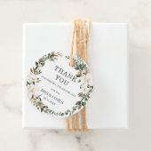 Ivory Magnolia Blumengrün Hochzeit Vielen Dank Geschenkanhänger (Beispiel)