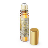 Ivory Marble and Faux Gold Perfume Roller Bottle Quadratischer Aufkleber