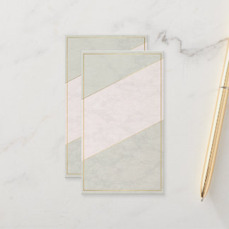 Ivory Marble Blank Appointment Card – Gold Accent Terminkarte