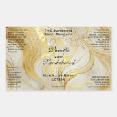 Ivory Marble & Gold Glitter Cosmetics Bottle Label Rechteckiger Aufkleber (Vorderseite)