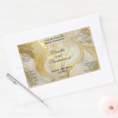 Ivory Marble & Gold Glitter Cosmetics Bottle Label Rechteckiger Aufkleber (Umschlag)