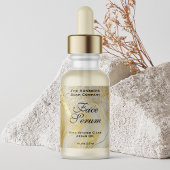 Ivory Marble & Gold Glitter Dropper Bottle Adressaufkleber