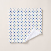 Ivory Marine Blue Stripes Polka Dots Badhandtuch Set (Waschlappen)