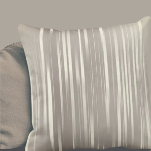 Ivory Metallic Stripes Kissen