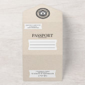 Ivory Mexico Passport Hochzeit All In One Einladung (Außenbereich)