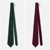 Ivory Micro Floral Dark Green Tie Krawatte