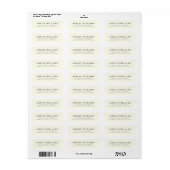 Ivory Minimalist Elegant Return Stickers (Vorne)