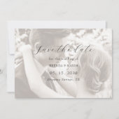 Ivory Minimalist Photo Wedding Save The Date (Vorderseite)