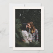 Ivory Minimalist Simple Script Wedding Photo Einladung (Rückseite)