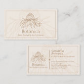 Ivory Minimalistisch Leilani Blume Visitenkarte (Vorne/Hinten)