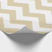 Ivory Mocha Neutral Chevrons Geschenkpapier (Ecke)