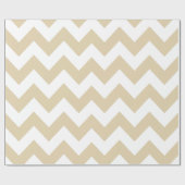 Ivory Mocha Neutral Chevrons Geschenkpapier (Flach)