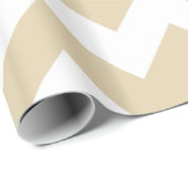 Ivory Mocha Neutral Chevrons Geschenkpapier (Rolleneckpunkt)