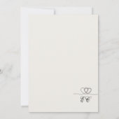 Ivory Modern Chic Wedding Details Enclosure Card Einladung (Rückseite)