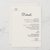 Ivory Modern Chic Wedding Details Enclosure Card Einladung (Vorne/Hinten)