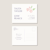 Ivory | Modern Minimal Floral Wedding Postkarte
