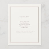 Ivory monogrammed wreath wedding Save the Date  Flyer (Hinten)