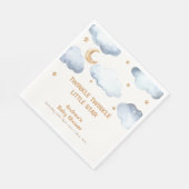Ivory Moon Stars Twinkle Boy Baby Shower Serviette (Ecke)