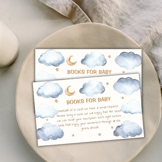 Ivory Moon Stars Twinkle Boy Books for Baby Shoote Begleitkarte
