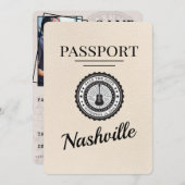 Ivory Nashville Passport Save the Date (Vorne/Hinten)