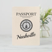 Ivory Nashville Passport Save the Date (Stehend Vorderseite)