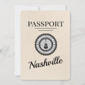 Ivory Nashville Passport Save the Date (Vorderseite)