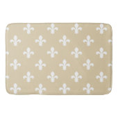 Ivory Neutral Fleur de Lys Badematte (Vorderseite)