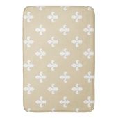 Ivory Neutral Fleur de Lys Badematte (Vorderseite Vertikal)