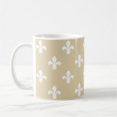 Ivory Neutral Fleur de Lys Kaffeetasse (Links)