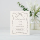 Ivory Neutral hand drawn Bridal Shower invitation (Stehend Vorderseite)