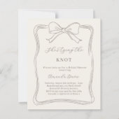 Ivory Neutral hand drawn Bridal Shower invitation (Vorderseite)