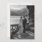 Ivory Olive Branch Monogram Photo Wedding  Einladung (Rückseite)