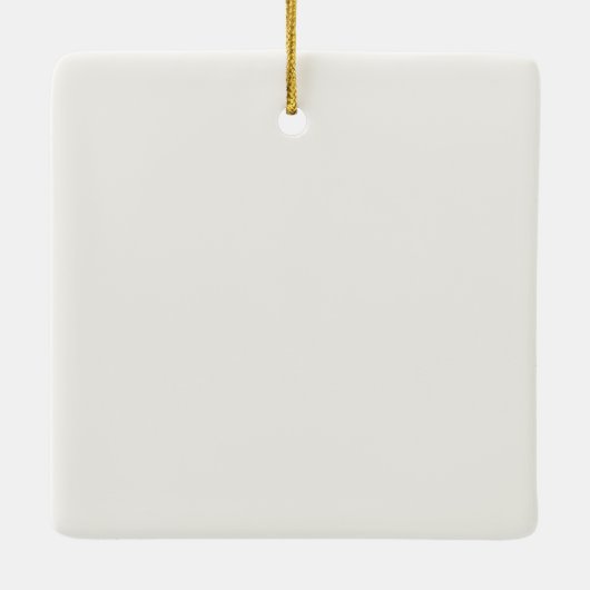 Ivory Our First Christmas As Engaged Photo Keramikornament (Rückseite)