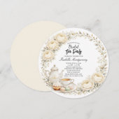 Ivory Palette Tea Party Bridal Shower Einladung (Vorne/Hinten)