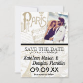Ivory Paris Passport Save the Date Card (Rückseite)