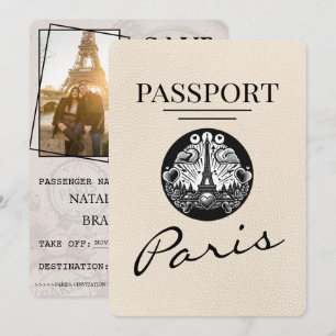Ivory Paris Reisepass Save The Date