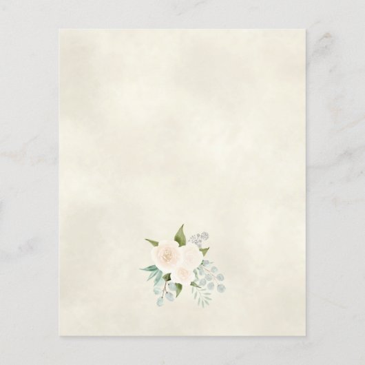 Ivory Peach Rose Chic BUDGET Hochzeit Einladung (Rückseite)