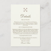 Ivory Pearl Christian Wedding Details Begleitkarte (Vorderseite)