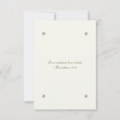 Ivory Pearl Christian Wedding RSVP Card (Rückseite)