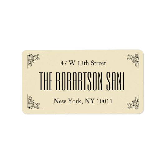 Ivory pearl Couple Monogram Heart Return Address Adressaufkleber (Vorne)