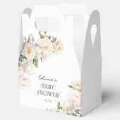 Ivory Peony Floral Neutral Favor Geschenkschachtel (Geöffnet)