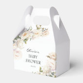Ivory Peony Floral Neutral Favor Geschenkschachtel (Vorderseite)