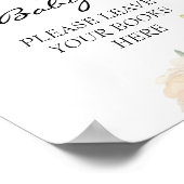 Ivory Peony Neutral Books for Baby Sign Poster (Ecke)