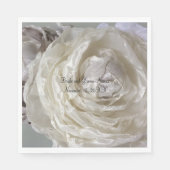 Ivory Peony Wedding Serviette (Vorderseite)